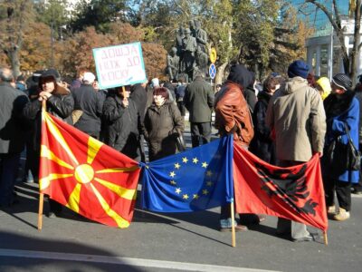 Protesta e punëtorëve të falimentuar (FOTO: Stefan Urxhanovski)