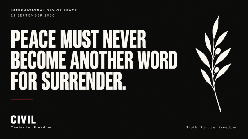CIVIL: Peace must never become another word for surrender
